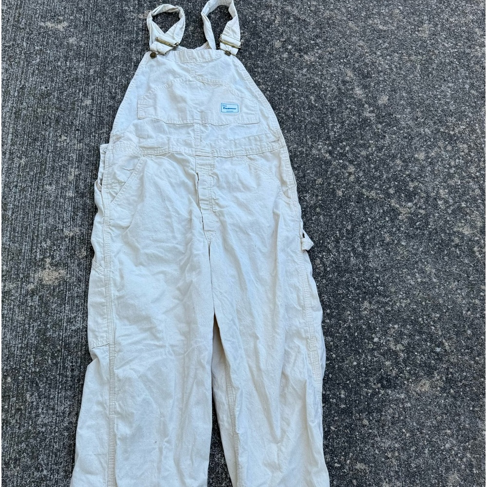 Vintage 70s Sears Union made painter overalls men’s size 32x32 white